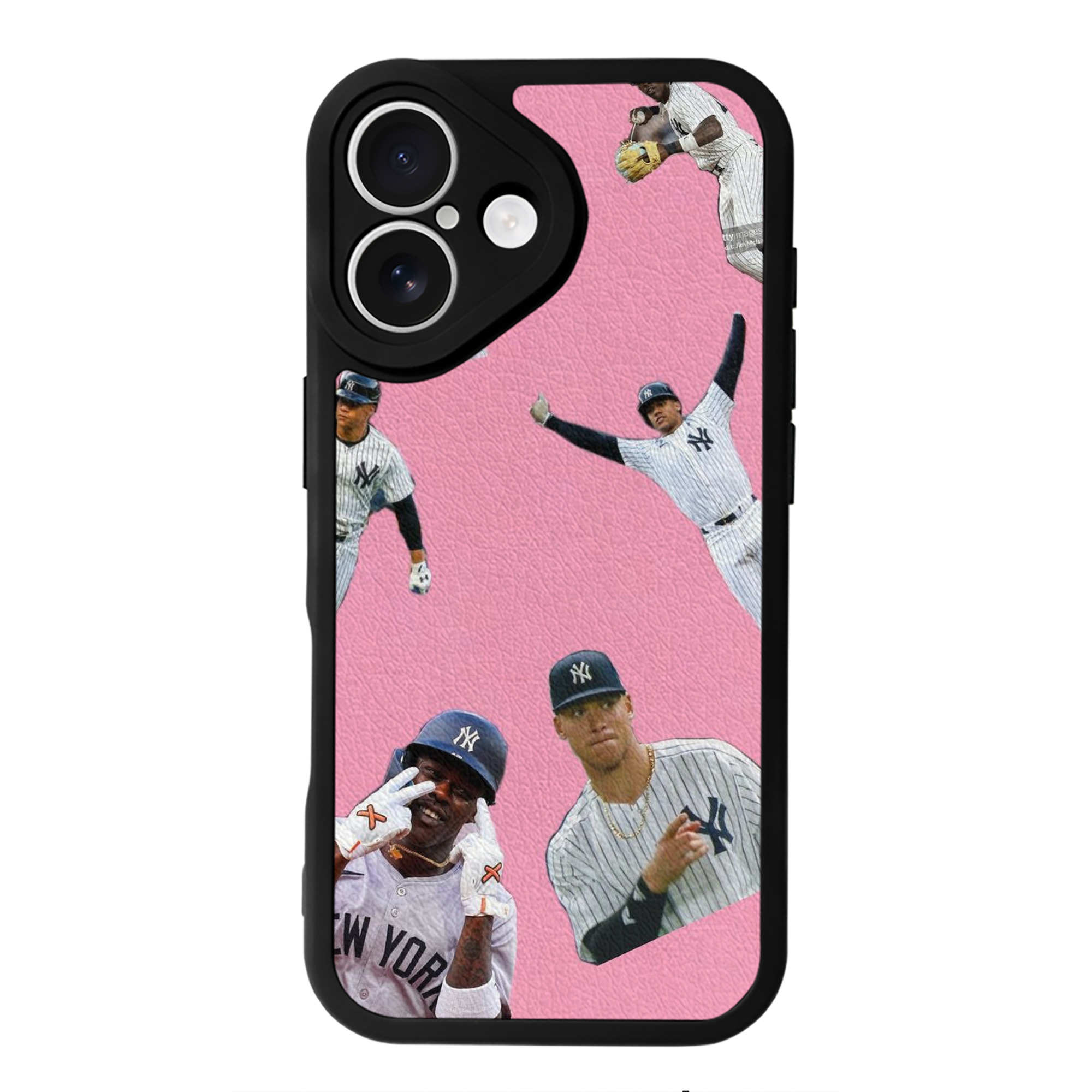 New York Yankees 323 IPhone 16 Silicone Leather Case – UV Print, Lambskin Texture – Perfect Fit, Wireless Charging Compatible, Scratch Resistant, Precise Cutouts – Stylish Protection For IPhone 16